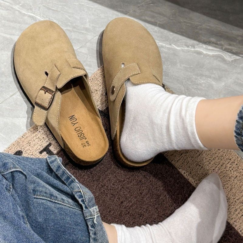 Birkenstock 2026 New Retro Slip-on Comfortable Spring/Summer New Chinese Style Lazy Closed-Toe Low-Cut Slip-on Shoes