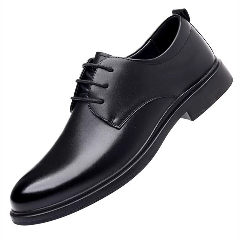 Euron Woodpecker New Business Casual Leather Shoes for Men, Youth, Korean Style, British Formal Wear, Breathable, Height Increasing