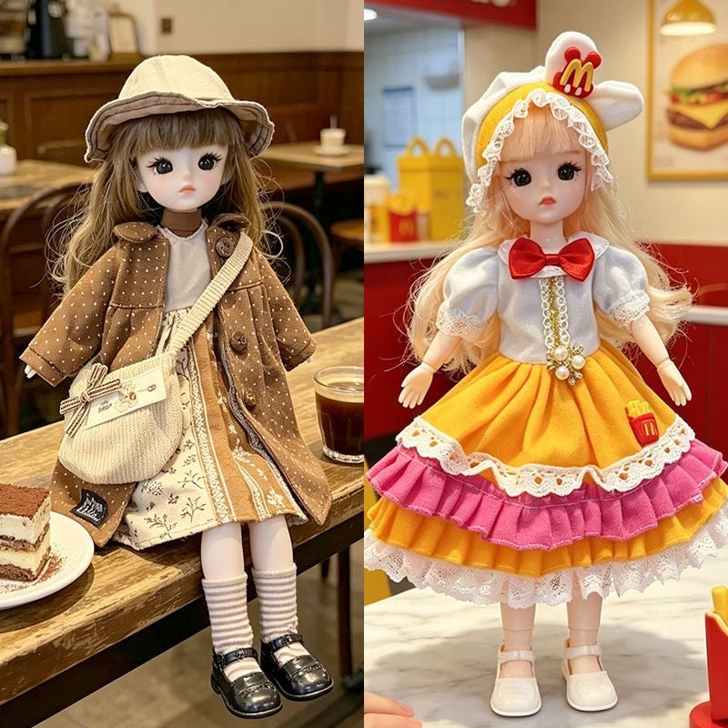 BJD Doll 30cm/6/8" size, dress-up doll for girls, princess doll, children's toy, birthday gift.
