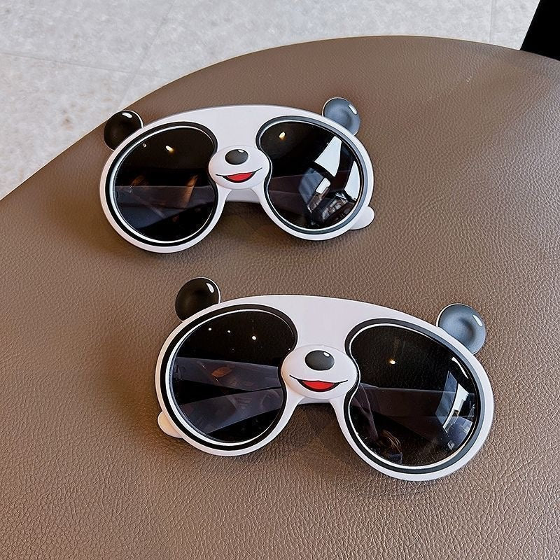 Children's sunglasses, polarized sunglasses for boys and girls, UV protection, cute panda silicone glasses, baby sunshades
