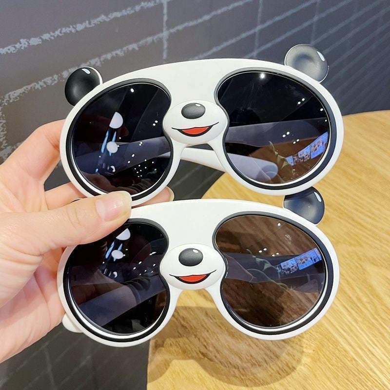 Children's sunglasses, polarized sunglasses for boys and girls, UV protection, cute panda silicone glasses, baby sunshades
