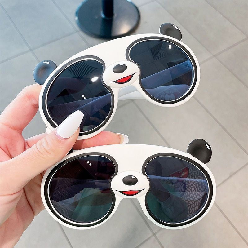 Children's sunglasses, polarized sunglasses for boys and girls, UV protection, cute panda silicone glasses, baby sunshades