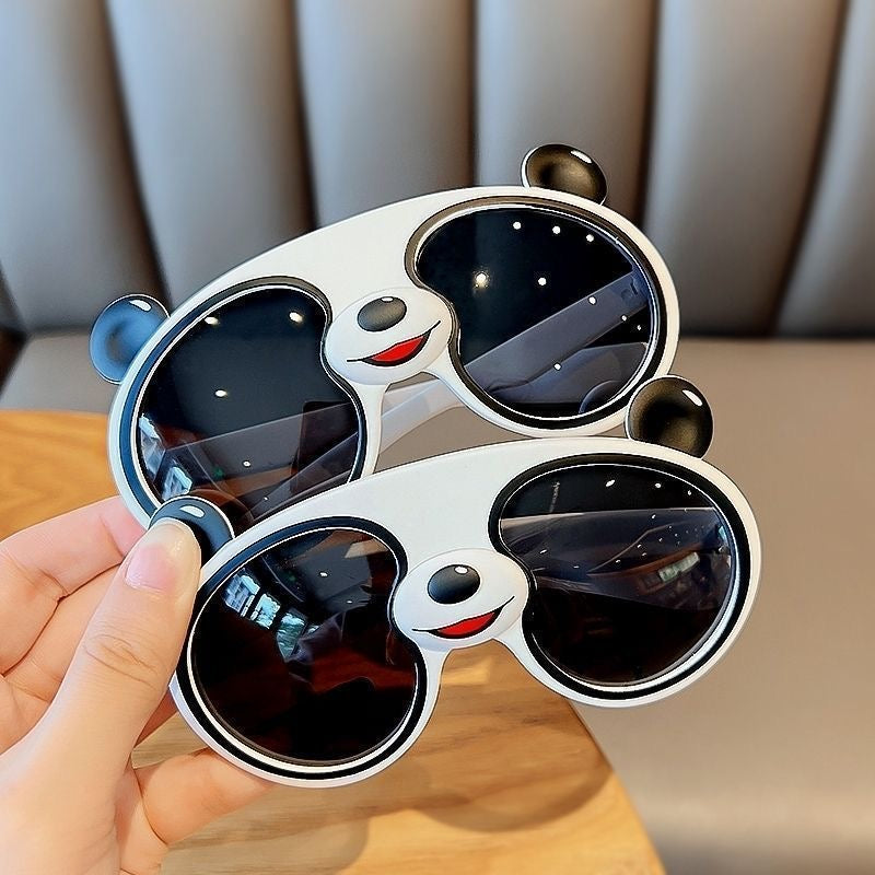 Children's sunglasses, polarized sunglasses for boys and girls, UV protection, cute panda silicone glasses, baby sunshades