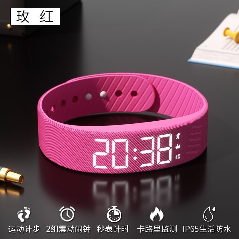 Student smartwatch alarm clock bracelet stylish and versatile smart sports multi-functional silent vibration waterproof electronic watch for children