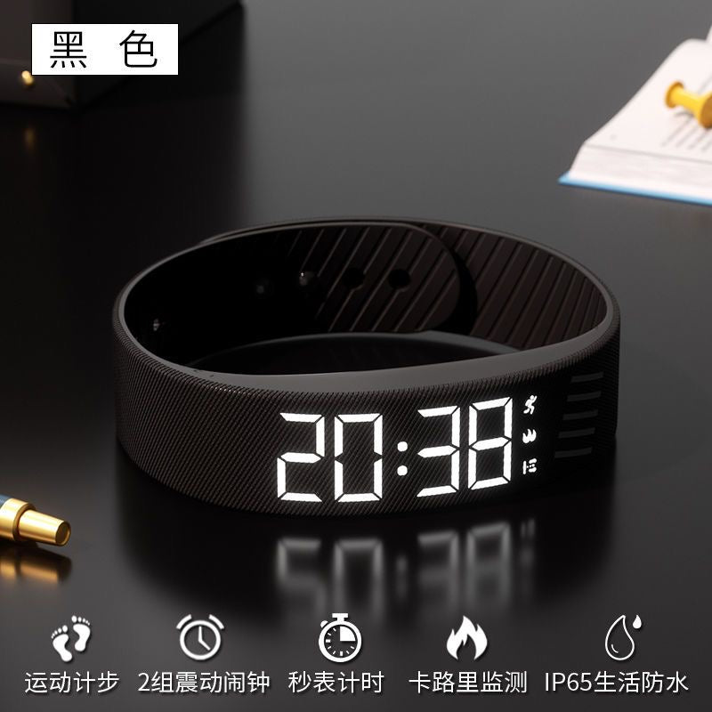 Student smartwatch alarm clock bracelet stylish and versatile smart sports multi-functional silent vibration waterproof electronic watch for children