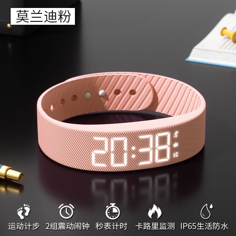 Student smartwatch alarm clock bracelet stylish and versatile smart sports multi-functional silent vibration waterproof electronic watch for children