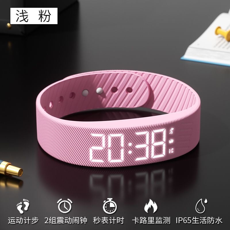 Student smartwatch alarm clock bracelet stylish and versatile smart sports multi-functional silent vibration waterproof electronic watch for children