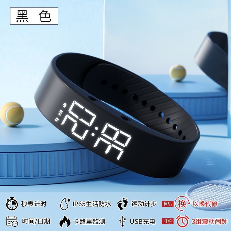 Student smartwatch alarm clock bracelet stylish and versatile smart sports multi-functional silent vibration waterproof electronic watch for children