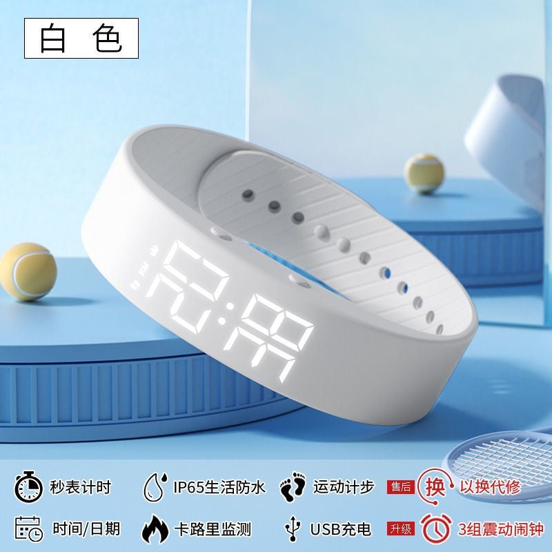 Student smartwatch alarm clock bracelet stylish and versatile smart sports multi-functional silent vibration waterproof electronic watch for children