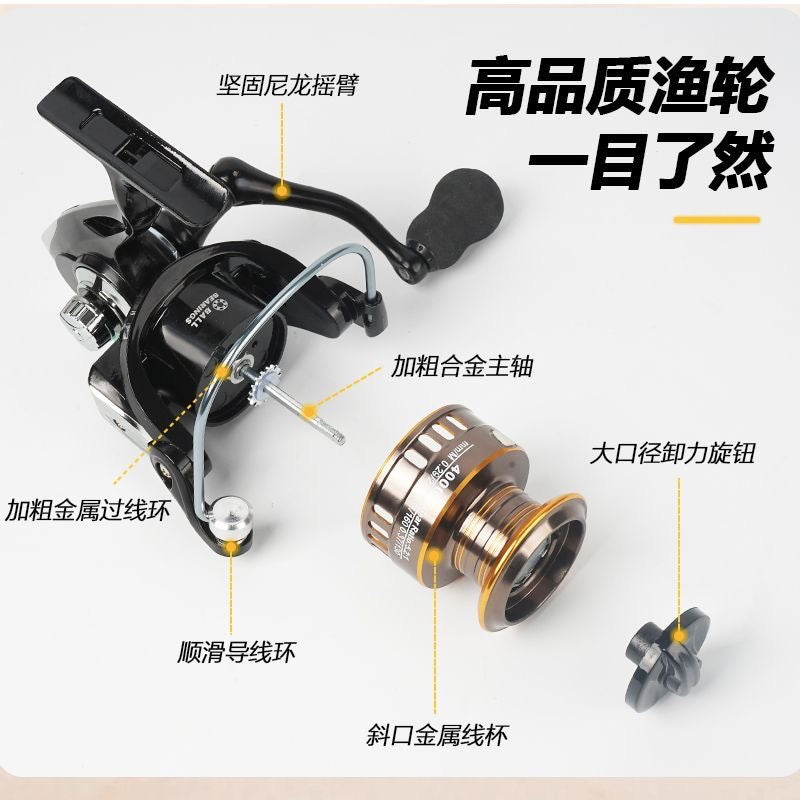 NABE Ultra Smooth All-Metal Spinning Reel Fishing Reel Fishing Line Reel Sea Rod Reel HE Fishing Reel Casting Reel Fishing Tackle