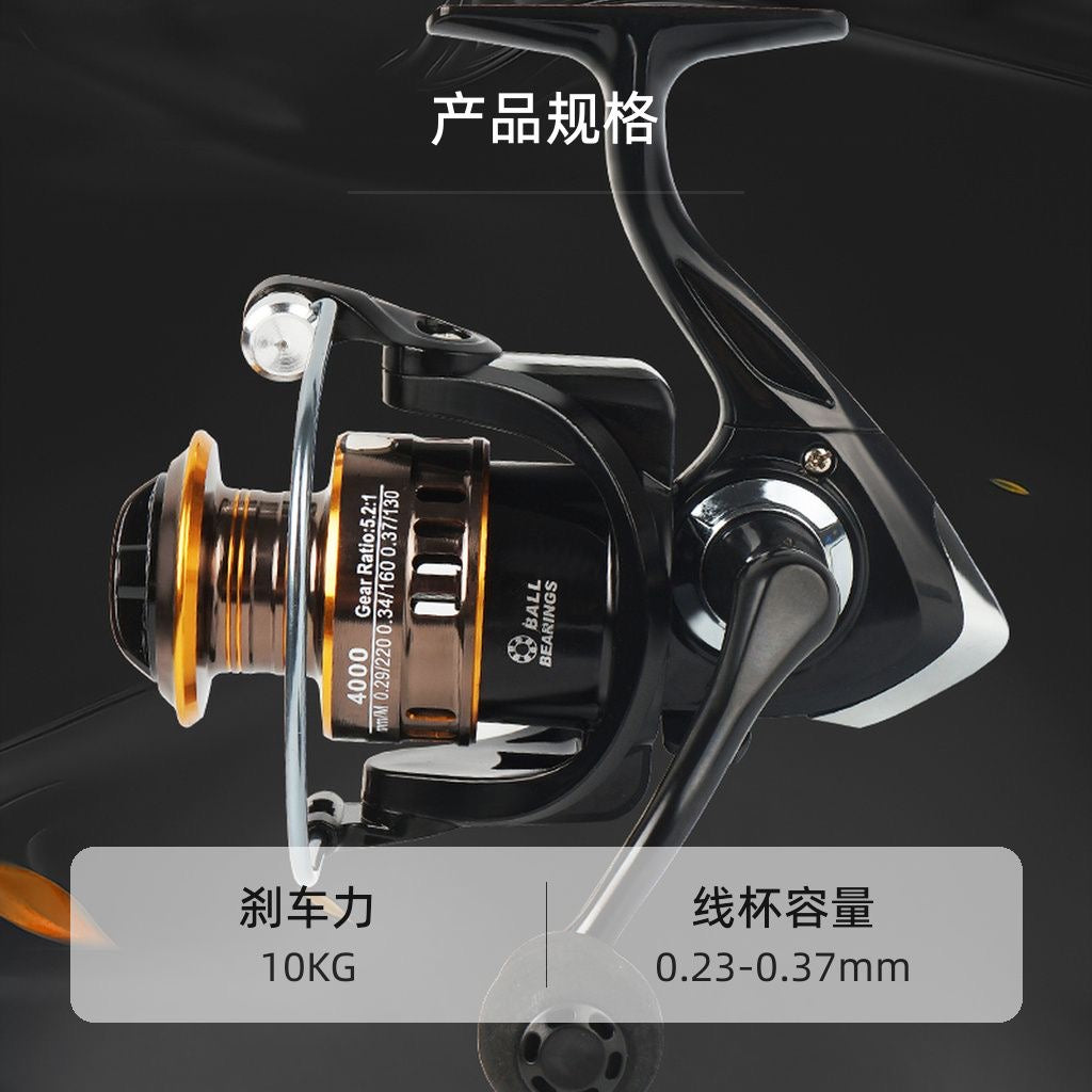 NABE Ultra Smooth All-Metal Spinning Reel Fishing Reel Fishing Line Reel Sea Rod Reel HE Fishing Reel Casting Reel Fishing Tackle
