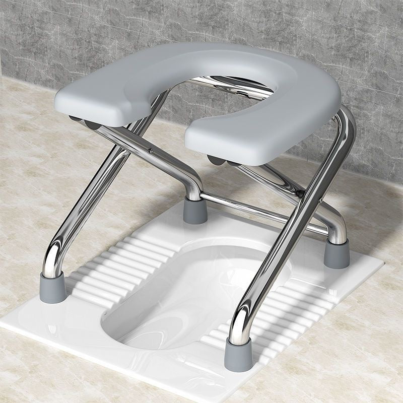 U-shaped commode chair, foldable commode chair for pregnant women, commode chair for the elderly, toilet seat for seniors, commode stool.