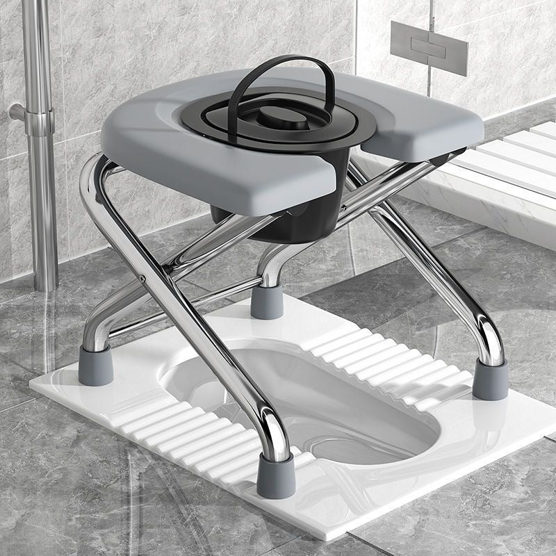 U-shaped commode chair, foldable commode chair for pregnant women, commode chair for the elderly, toilet seat for seniors, commode stool.