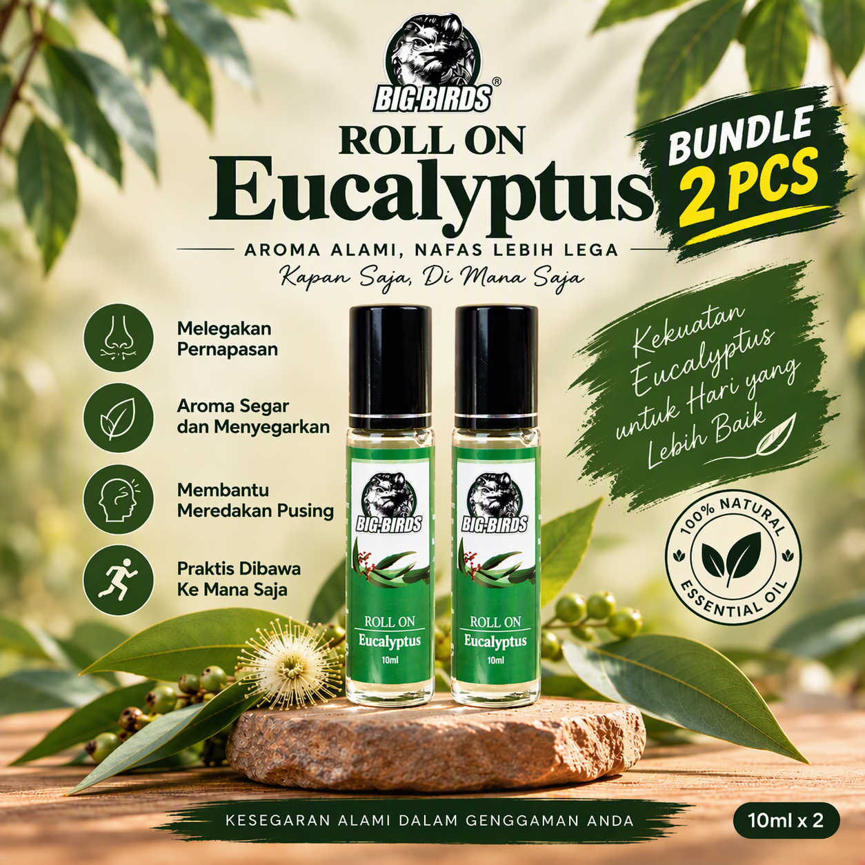 ROLL ON EUCALYPTUS 10ml PROMO BUY 2 FOR ONLY RM20