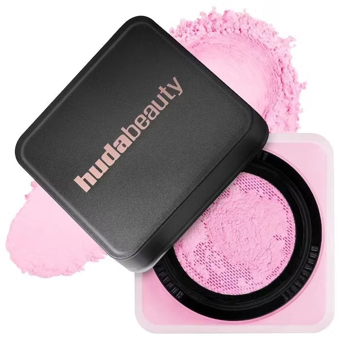 HUDA Beauty loose setting powder, oil-control translucent face powder, refreshing matte finish, concealing pressed powder
