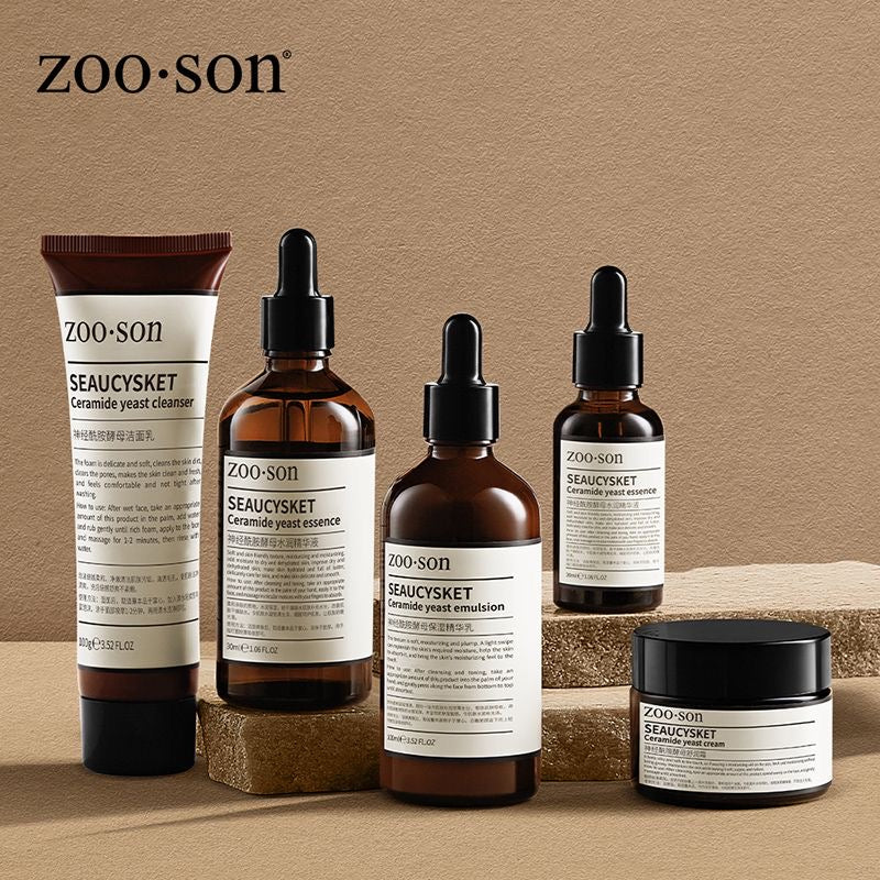 Zuoxiang Ceramide Yeast Hydrating 5-Piece Skincare Set – Moisturizing, Hydrating, Skin-Soothing Facial Care Kit