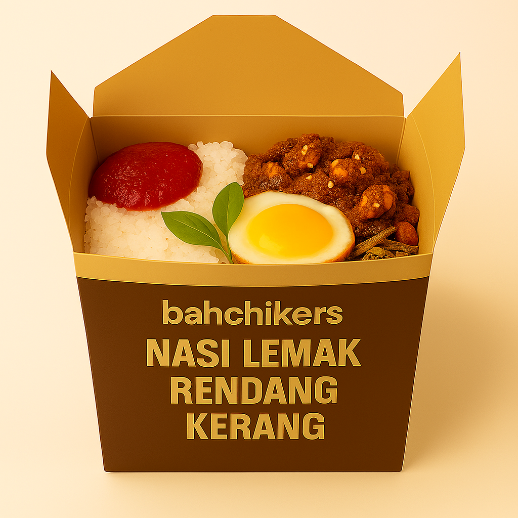 Nasi lemak rendang kerang