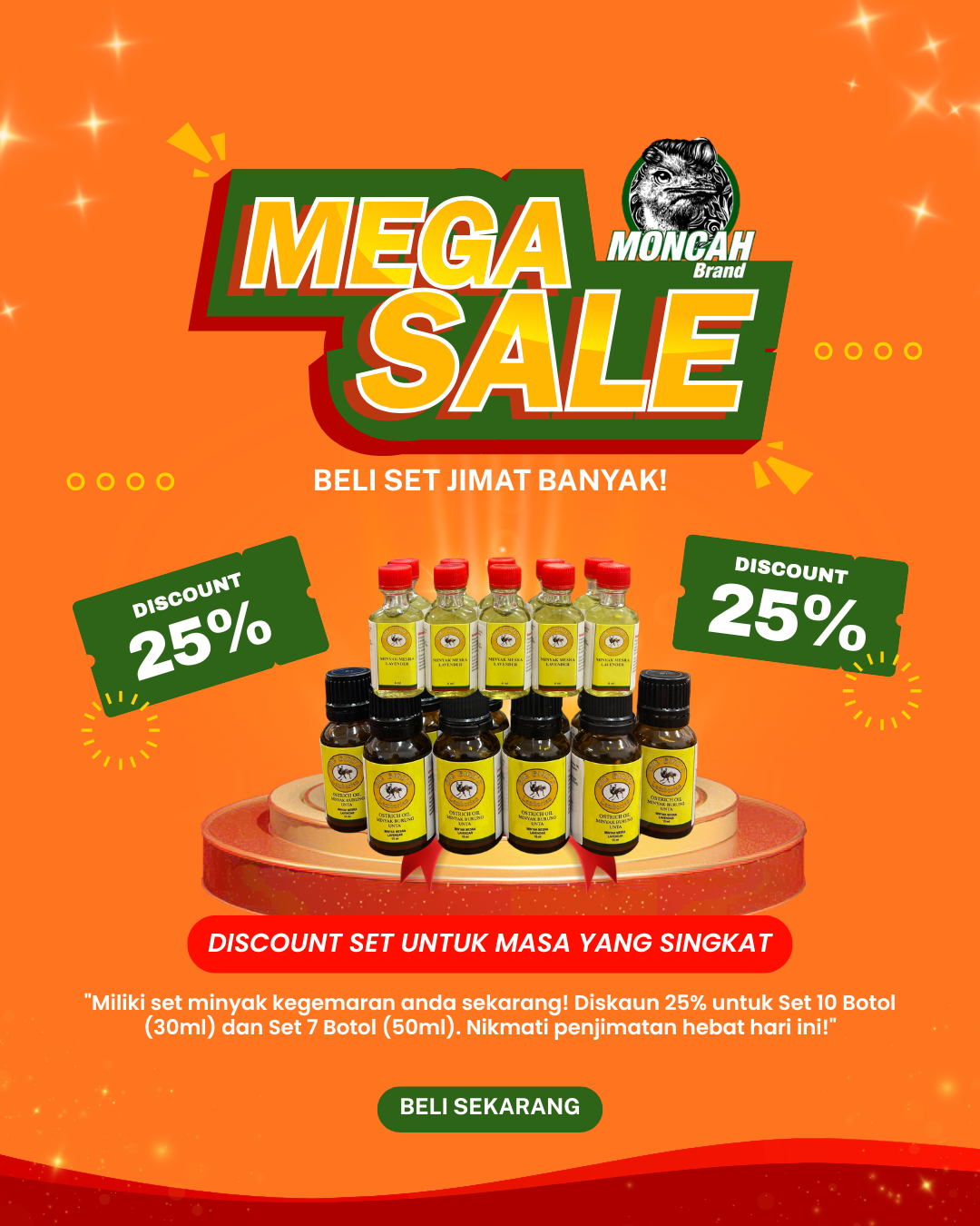 MONCAH MESRA LAVENDER OSTRICH OIL (AROMA LAVENDER)