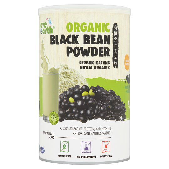 LOVE EARTH ORGANIC BLACK BEAN POWDER 500G