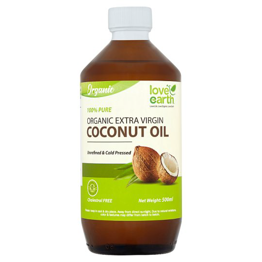 LOVE EARTH ORGANIC EXTRA VIRGIN COCONUT OIL 500ML