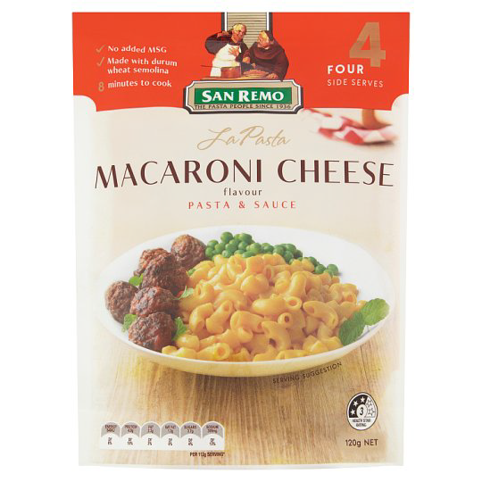 SAN REMO LA PASTA MACARONI CHEESE 120G