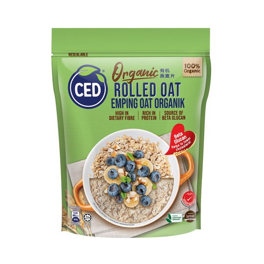 CED ORGANIC ROLLED OATS 450G