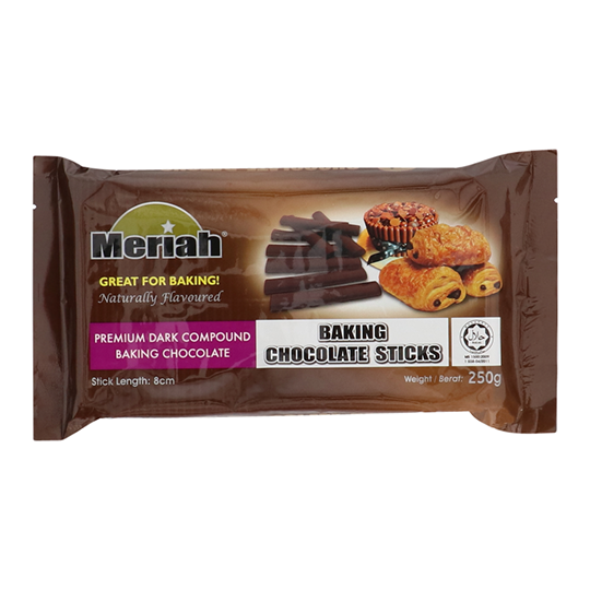 MERIAH DARK BAKING CHOC STICK 250G